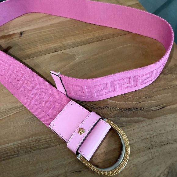 pink versace belt